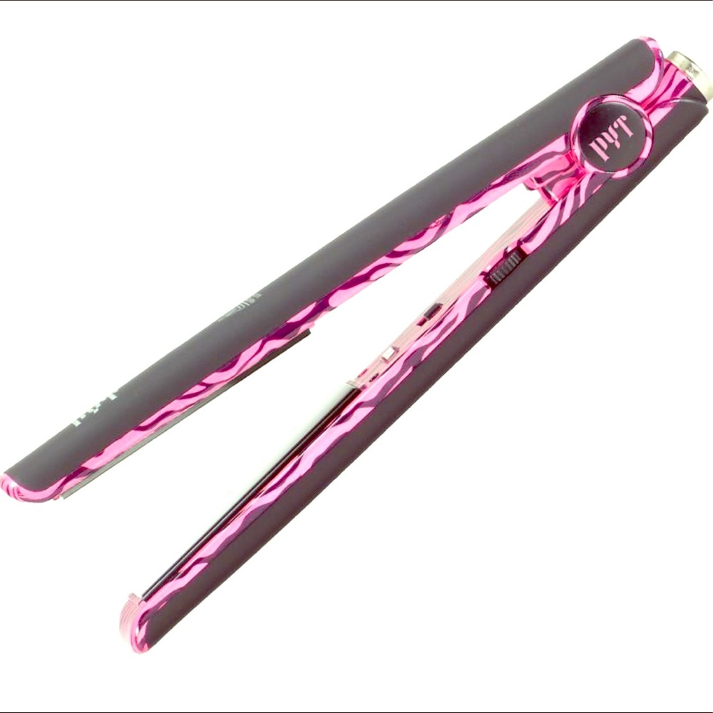 new pink zebra PYT ceramic hair straightener